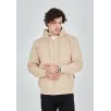Unisex Tam Fermuarlı Kapşonlu  SweatShirt - Bej
