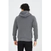 Unisex Tam Fermuarlı Kapşonlu  SweatShirt - Füme
