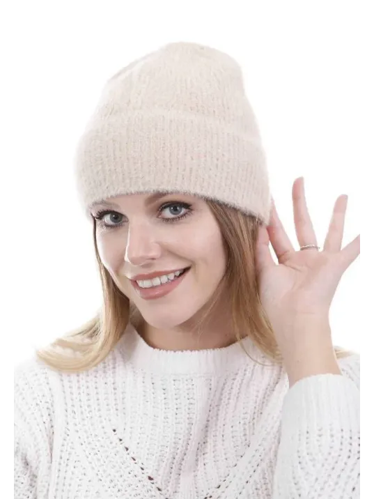 Unisex Tam Kalıp İnce Sakallı Triko Bere - Bej Unisex Tam Kalıp İnce Sakallı Triko Bere - Bej