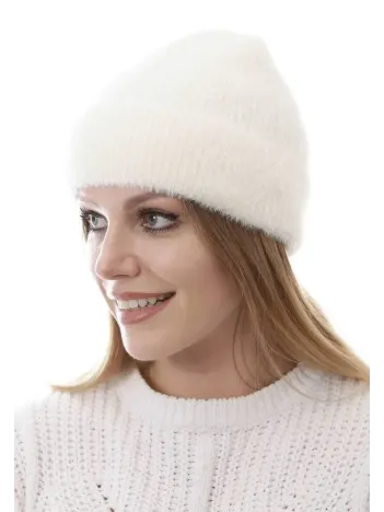 Unisex Tam Kalıp İnce Sakallı Triko Bere - Beyaz Unisex Tam Kalıp İnce Sakallı Triko Bere - Beyaz