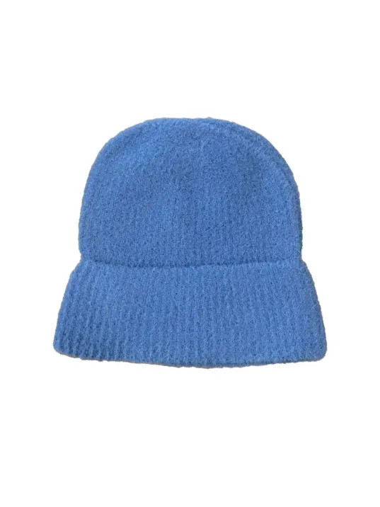 Unisex Tam Kalıp İnce Sakallı Triko Bere - Indigo Unisex Tam Kalıp İnce Sakallı Triko Bere - Indigo