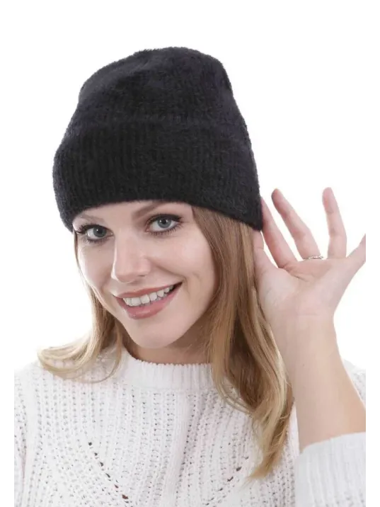 Unisex Tam Kalıp İnce Sakallı Triko Bere - Siyah Unisex Tam Kalıp İnce Sakallı Triko Bere - Siyah