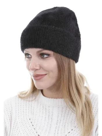 Unisex Tam Kalıp İnce Sakallı Triko Bere - Siyah Unisex Tam Kalıp İnce Sakallı Triko Bere - Siyah