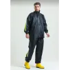 Premium Motorcu Kurye Yağmurluk Takım Su Geçirmez PVC Kumaş Reflektörlü TÜBİTAK Onaylı - Siyah