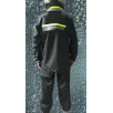 Premium Motorcu Kurye Yağmurluk Takım Su Geçirmez PVC Kumaş Reflektörlü TÜBİTAK Onaylı - Siyah