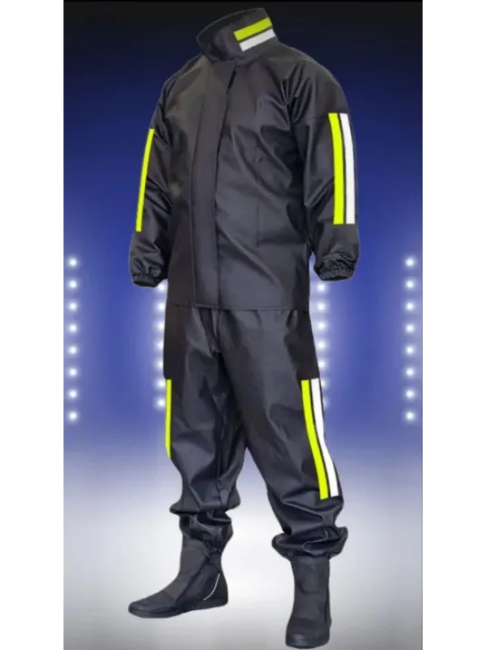 Motorcu Kurye Su Geçirmez Yağmurluk Takım - Siyah Motorcu Kurye Su Geçirmez Yağmurluk Takım - Siyah