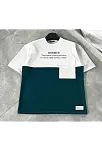 Unisex Torba Cep Detaylı  Parçalı T-shirt - Lacivert