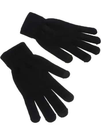 Unisex Triko Dokuma Eldiven - Siyah Unisex Triko Dokuma Eldiven - Siyah