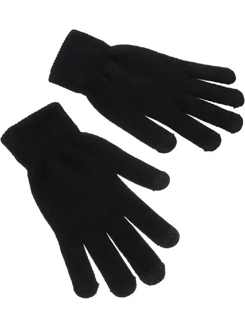 Unisex Triko Dokuma Eldiven - Siyah