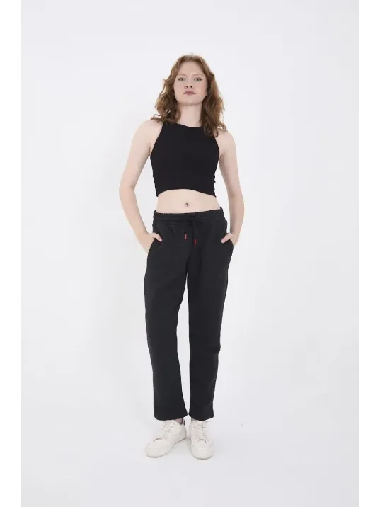 Unisex Üç İplik Basic Eşofman Pantolon - Antrasit Unisex Üç İplik Basic Eşofman Pantolon - Antrasit