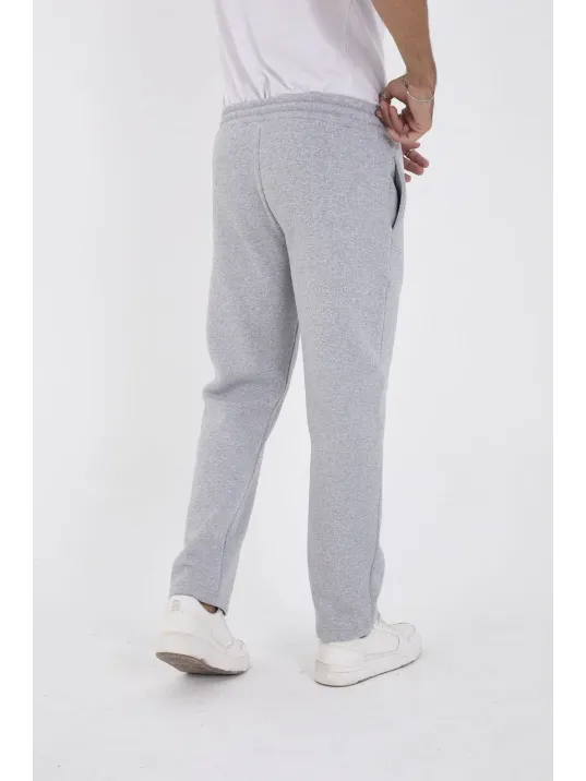 Erkek Üç İplik Basic Eşofman Boru Paça İpli Pantolon - Gri