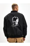 Erkek Unisex Bomber Mont – Siyah Renk, Atatürk Silüet Baskılı, Fermuarlı Cepli, Kapitone Astarlı, Bahar Kış Sezonu Günlük Ceket - Siyah Erkek Unisex Bomber Mont – Siyah Renk, Atatürk Silüet Baskılı, Fermuarlı Cepli, Kapitone Astarlı, Bahar Kış Sezonu Günlük Ceket - Siyah