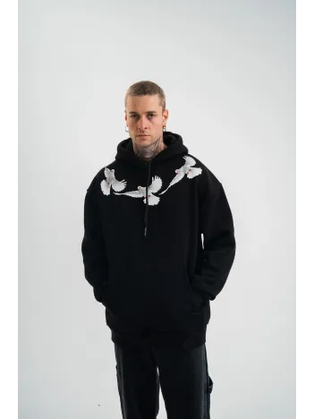 Unisex Uzun Kol Bisiklet Yaka Yıkamalı SweatShirt - Siyah Unisex Uzun Kol Bisiklet Yaka Yıkamalı SweatShirt - Siyah