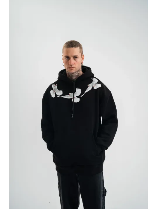 Unisex Uzun Kol Bisiklet Yaka Yıkamalı SweatShirt - Siyah Unisex Uzun Kol Bisiklet Yaka Yıkamalı SweatShirt - Siyah