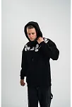 Unisex Uzun Kol Bisiklet Yaka Yıkamalı Sweatshirt - Siyah