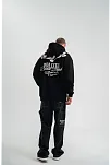 Unisex Uzun Kol Bisiklet Yaka Yıkamalı Sweatshirt - Siyah