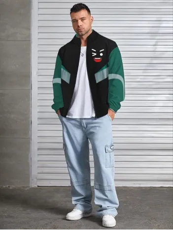 Unisex Uzun Kollu Paraşüt Kumaş Rüzgarlik - Siyah Unisex Uzun Kollu Paraşüt Kumaş Rüzgarlik - Siyah