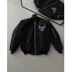 Unisex Siyah Bomber Ceket – Fermuarlı, Cepli, Kapitone Astarlı, Sevimli Stitch Baskılı Günlük Rahat Mont - Siyah Unisex Siyah Bomber Ceket – Fermuarlı, Cepli, Kapitone Astarlı, Sevimli Stitch Baskılı Günlük Rahat Mont - Siyah