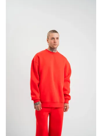 Uzun Kol Bisiklet Yaka Basic SweatShirt - Kırmızı Uzun Kol Bisiklet Yaka Basic SweatShirt - Kırmızı