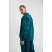 Uzun Kol Bisiklet Yaka Basic SweatShirt - Koyu Deniz Yeşili