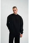 Uzun Kol Bisiklet Yaka Basic Sweatshirt - Siyah