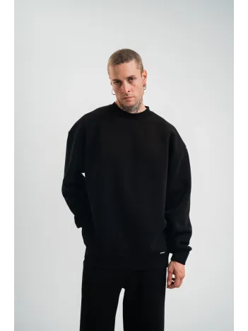 Uzun Kol Bisiklet Yaka Basic SweatShirt - Siyah Uzun Kol Bisiklet Yaka Basic SweatShirt - Siyah