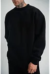 Uzun Kol Bisiklet Yaka Basic Sweatshirt - Siyah