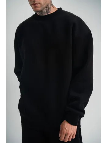 Uzun Kol Bisiklet Yaka Basic SweatShirt - Siyah Uzun Kol Bisiklet Yaka Basic SweatShirt - Siyah