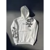 Uzun Kol Kapüşonlu Baskılı SweatShirt - Beyaz