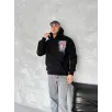 Uzun Kol Kapüşonlu Ön Ve Arka Baskılı SweatShirt - Siyah Uzun Kol Kapüşonlu Ön Ve Arka Baskılı SweatShirt - Siyah