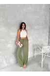 Ayrobin Oversize Kadın Pantalon - Mint Yeşili