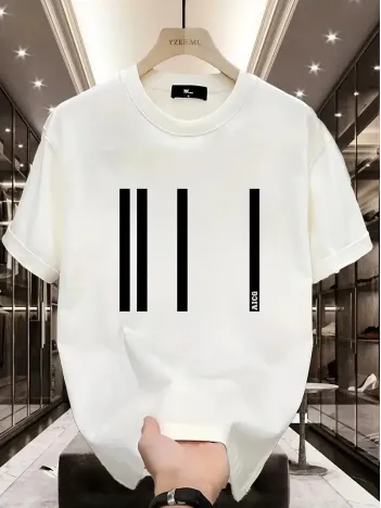 Aıcg Ön Arka Baskılı Bisiklet Yaka Kadın Oversize Bisiklet Yaka T-shirt - Beyaz