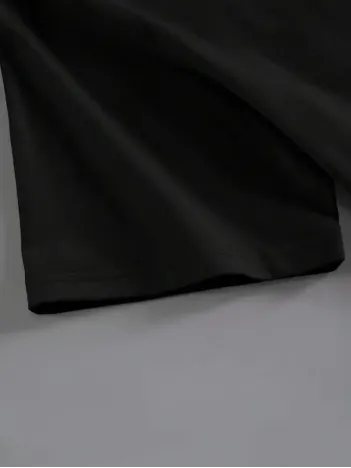 20/1 Penye Compack Baskılı Oversize Kahve Desenli Kadın Kısa Kol Yazlık T-shirt - Siyah