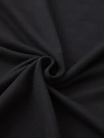 20/1 Penye Compack Baskılı Oversize Bisiklet Yaka Kısa Kol Yazlık T-shirt - Siyah