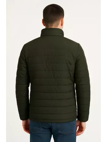 Erkek Bomber Mont Ceket – Su İtici Kumaş, Kapitone Astarlı, Fermuarlı, Kışlık - Haki