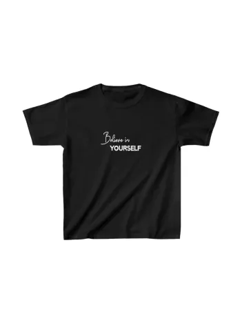 Unisex Çocuk Baskılı T-shirt - Siyah