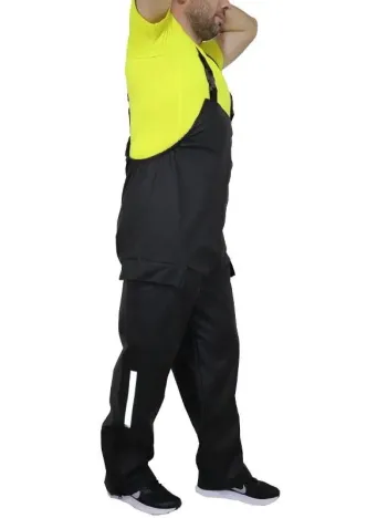 Yağmurluk Takım (Bahçıvan Tipi Askılı Pantolon ve Mont) - Siyah Yağmurluk Takım (Bahçıvan Tipi Askılı Pantolon ve Mont) - Siyah