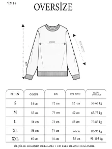 Yıldırım Baskılı Bisiklet Yaka Sweatshirt - Beyaz