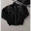Unisex Siyah Bomber Mont – Beyaz Şimşek Desenli, Fermuarlı Cepli, Kapitone Astarlı Sokak Stili Günlük Ceket - Siyah Unisex Siyah Bomber Mont – Beyaz Şimşek Desenli, Fermuarlı Cepli, Kapitone Astarlı Sokak Stili Günlük Ceket - Siyah