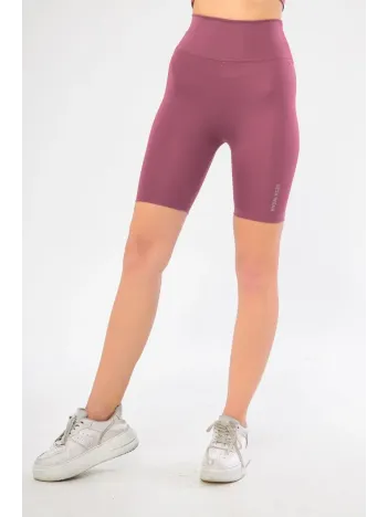 Yüksek Bel Biker Sporcu Şort - Gül Kurusu