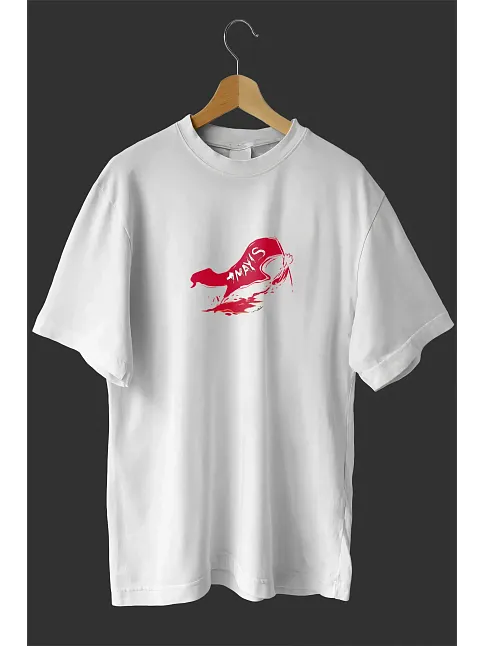 1 Mayıs Emekçiler Günü Baskılı Oversize Bisiklet Yaka T-shirt - Beyaz 1 Mayıs Emekçiler Günü Baskılı Oversize Bisiklet Yaka T-shirt - Beyaz