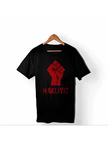 1 Mayıs Emek Ve Dayanışma Günü Haklıyız Baskılı Bisiklet Yaka T-shirt - Siyah 1 Mayıs Emek Ve Dayanışma Günü Haklıyız Baskılı Bisiklet Yaka T-shirt - Siyah