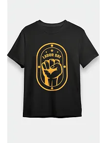 1 Mayıs Labor Day Emekçi Temalı Baskılı Oversize Bisiklet Yaka T-shirt - Siyah 1 Mayıs Labor Day Emekçi Temalı Baskılı Oversize Bisiklet Yaka T-shirt - Siyah