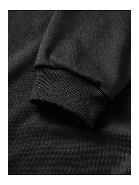 Erkek 10 Kasıma Özel 3 İplik Kapüşonlu Baskılı Sweatshirt Hoodie - Siyah