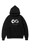 Erkek 10 Kasıma Özel 3 İplik Kapüşonlu Baskılı Sweatshirt Hoodie - Siyah