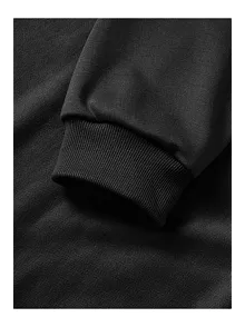 10 Kasıma Özel 3 İplik Kapüşonlu Baskılı Sweatshirt Hoodie - Siyah