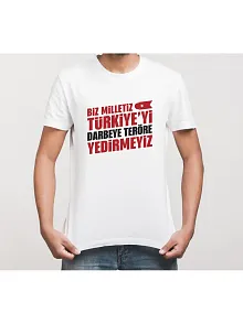 15 Temmuz Demokrasi Milli Birlik Yedirmeyiz Baskılı Bisiklet Yaka T-shirt - Beyaz 15 Temmuz Demokrasi Milli Birlik Yedirmeyiz Baskılı Bisiklet Yaka T-shirt - Beyaz