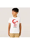 Çocuk 23 Nisan Ulusal Egemenlik Ve Çocuk Bayramı Baskılı Bisiklet Yaka T-shirt - Beyaz Çocuk 23 Nisan Ulusal Egemenlik Ve Çocuk Bayramı Baskılı Bisiklet Yaka T-shirt - Beyaz