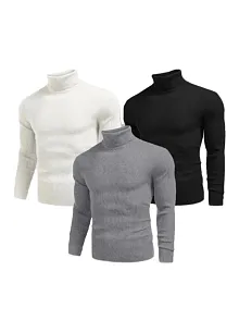 Erkek 3 Adet Kaşkorse Boğazlı Full Likralı Fitilli Slimfit Body