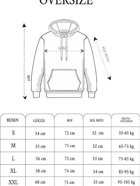Kadın Kapüşonlu Kanguru Cepli 3 İplik Pamuklu Düz Hoodie Sweatshirt - Bej